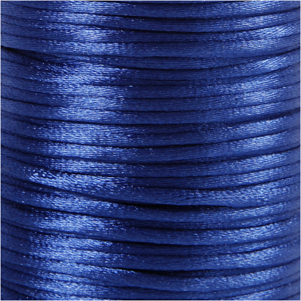 Satinband, Dicke 2 mm, Dunkelblau, 50 m/ 1 Rolle – Bild 3