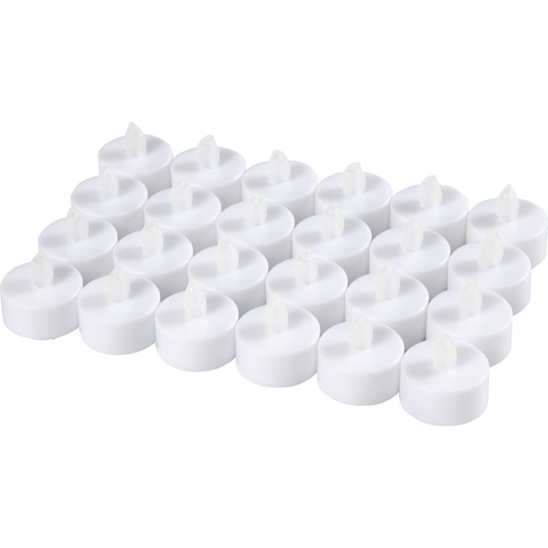 LED Teelicht-Kerze, H 35 mm, D 38 mm, Weiß, 24 Stk/ 1 Pck – Bild 2