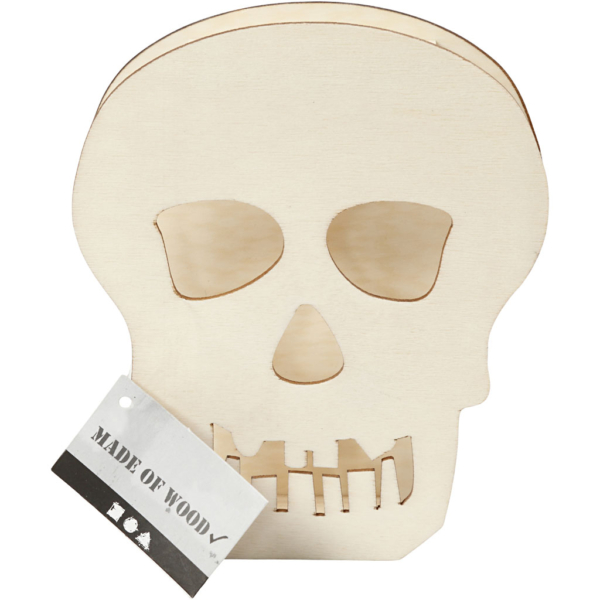 Halloween-Figur, Totenkopf, H 13,5 cm, T 3 cm, B 11,5 cm, 1 Stk – Bild 2