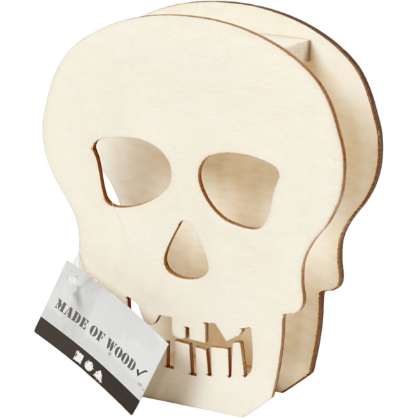 Halloween-Figur, Totenkopf, H 13,5 cm, T 3 cm, B 11,5 cm, 1 Stk – Bild 4