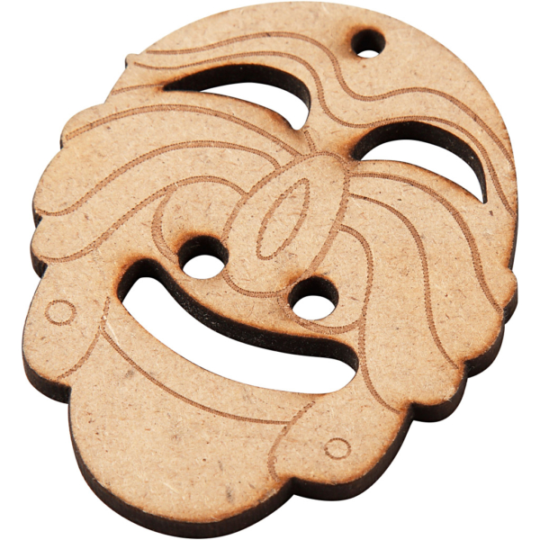 Masken-Anhänger, Größe 5,5-7 cm, Dicke 4 mm, 24 Stk/ 1 Pck – Bild 4