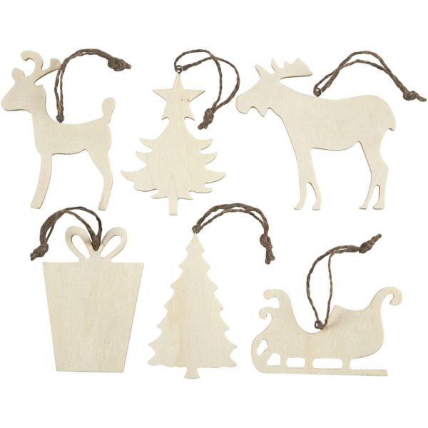 Weihnachtsaufhänger, Größe 7-9 cm, Dicke 4 mm, 90 Stk/ 1 Pck – Bild 2