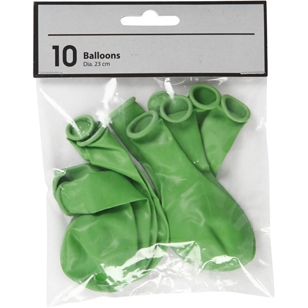 Ballons, rund, D 23 cm, Grün, 10 Stk/ 1 Pck – Bild 2