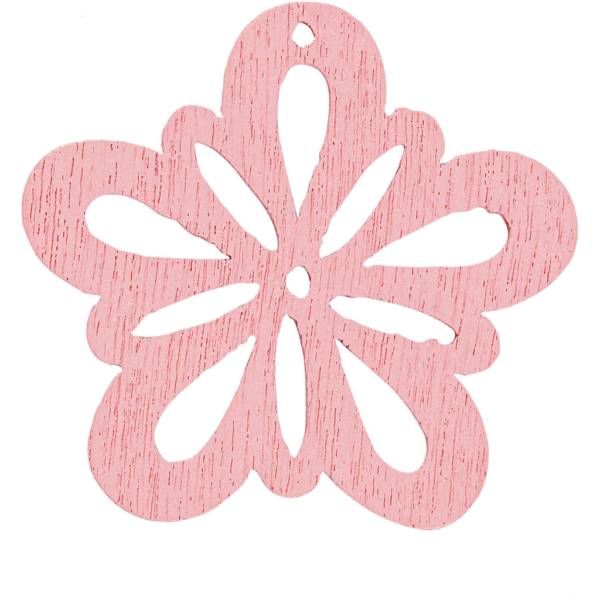 Blume, D 27 mm, Dicke 1,7 mm, Rosa, 20 Stk/ 1 Pck