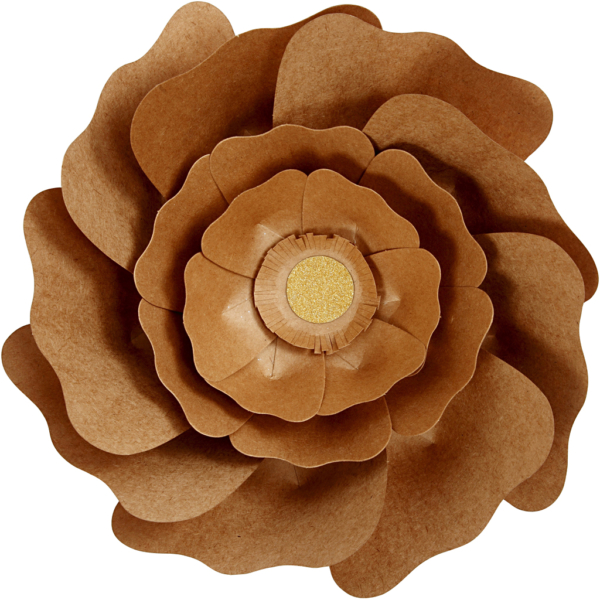 Papierblumen, D 15+25 cm, Natur, 2 Stk/ 1 Pck – Bild 7