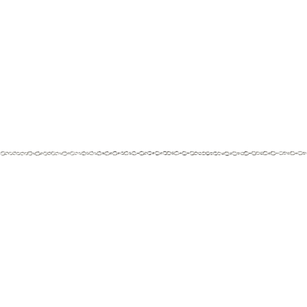 Schmuckkette, B 2 mm, Versilbert, 2 m/ 1 Stk – Bild 3