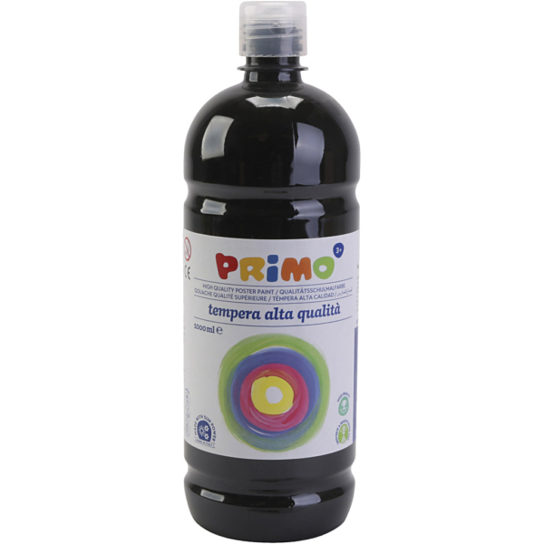 PRIMO Schulfarbe, Matt, Schwarz, 1000 ml/ 1 Fl.