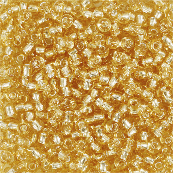 Rocailleperlen, D 3 mm, Größe 8/0 , Lochgröße 0,6-1,0 mm, Gold, 25 g/ 1 Pck