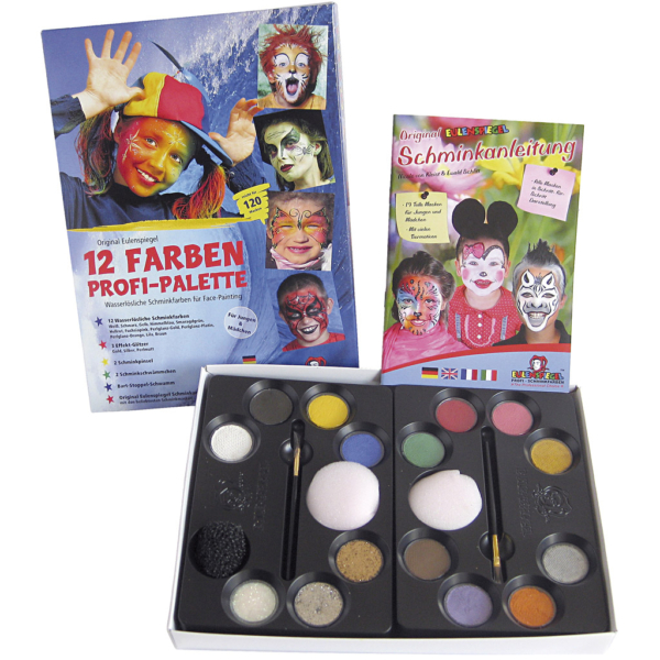 Wasserschminke-Set mit Schritt-für-Schritt-Anleitung, Sortierte Farben, 1 Set – Bild 2