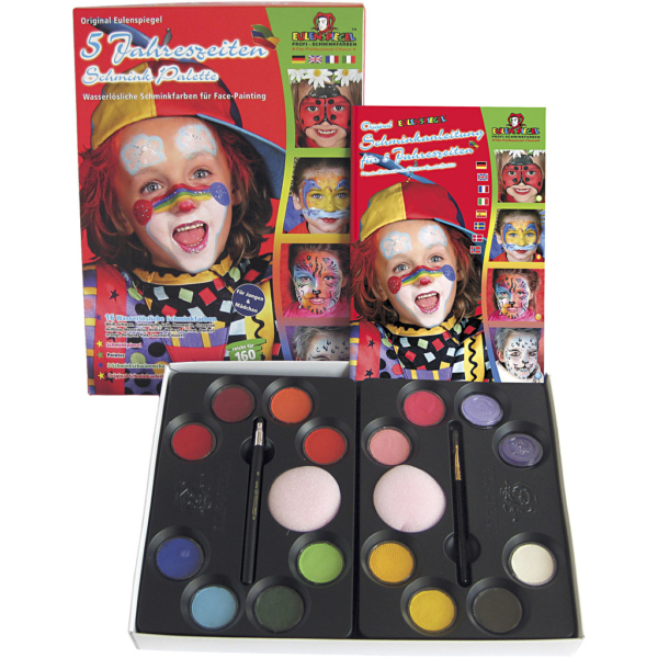 Wasserschminke-Set mit Schritt-für-Schritt-Anleitung, Sortierte Farben, 1 Set – Bild 2