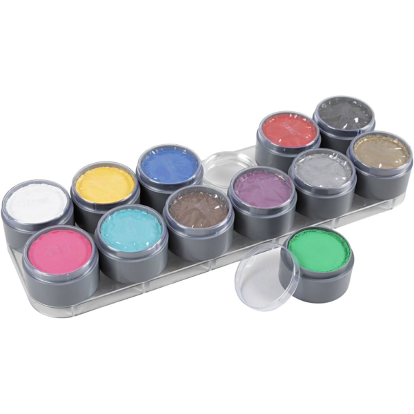 Grimas Gesichtsschminke auf Farbpalette, Sortierte Farben, 12x15 ml/ 1 Stk