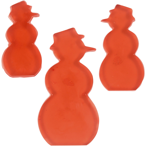 Giessform, Schneemann, H 6+8+10 cm, T 9 mm, Größe 14,9x22 cm, 1 Stk – Bild 2