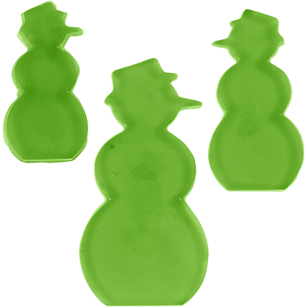 Giessform, Schneemann, H 6+8+10 cm, T 9 mm, Größe 14,9x22 cm, 1 Stk – Bild 3