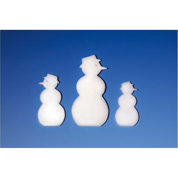Giessform, Schneemann, H 6+8+10 cm, T 9 mm, Größe 14,9x22 cm, 1 Stk – Bild 5