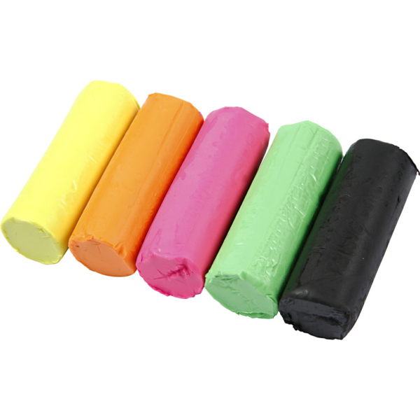Knetmasse, H 9,5 cm, Neonfarben, 400 g/ 1 Eimer – Bild 2