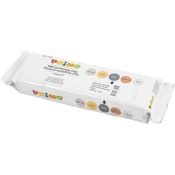 Selbsthärtender Ton, Schwarz, 12x1000 g/ 1 Pck