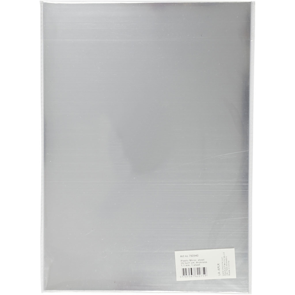 Spiegelfolie aus Plastik, 29,5x21 cm, Dicke 1,1 mm, 1 Bl. – Bild 2