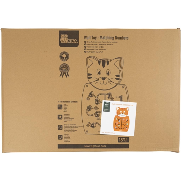 VIGA Aktivitätsregal, Katze, Größe 36x55x4,5 cm, 1 Stk – Bild 2