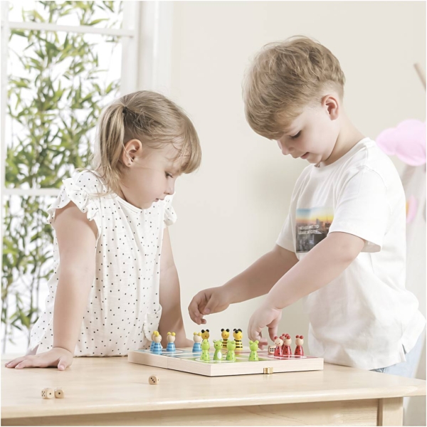 VIGA Brettspiel Ludo Tiere , 1 Set – Bild 4