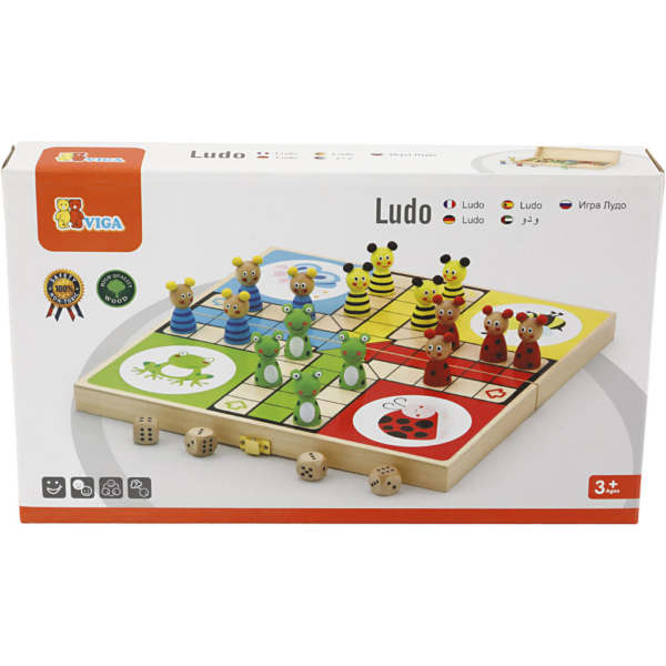 VIGA Brettspiel Ludo Tiere , 1 Set – Bild 3