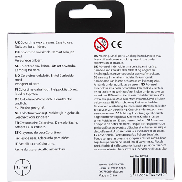 Wachsmalstifte, L 10 cm, D 15 mm, Hautfarben, 8 Stk/ 1 Pck – Bild 3
