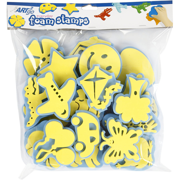 Moosgummi-Stempel, H 6-8 cm, 24 Stk/ 1 Pck – Bild 4