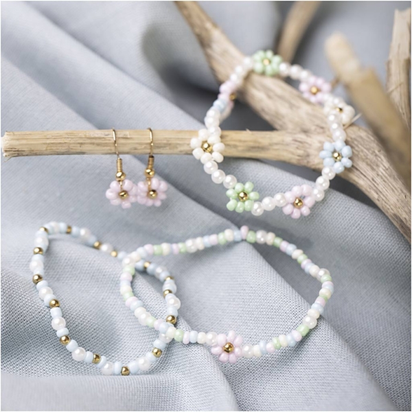 Mini Kreativ Set Schmuck, Elastisches Armband, Ohrring, 1 Pck – Bild 2