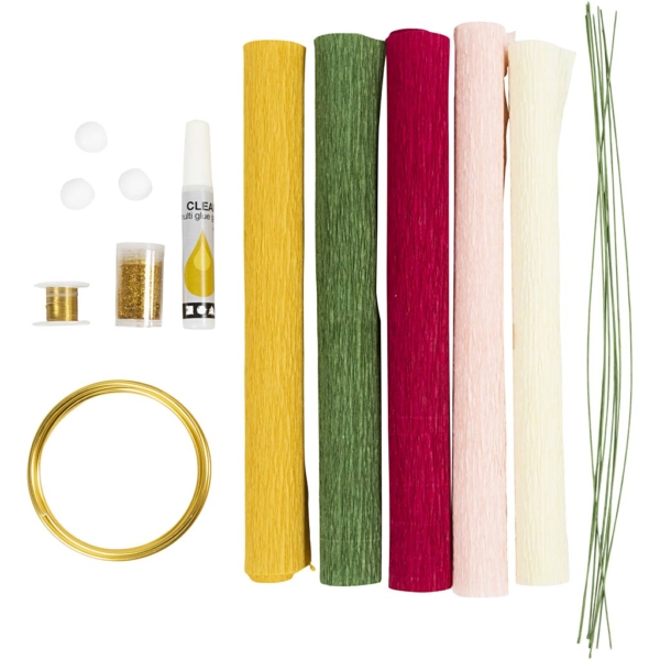 Kreativ Set Krepppapier, Strohkranz, Kreppanteil: 180%, 105 g, 1 Pck – Bild 5