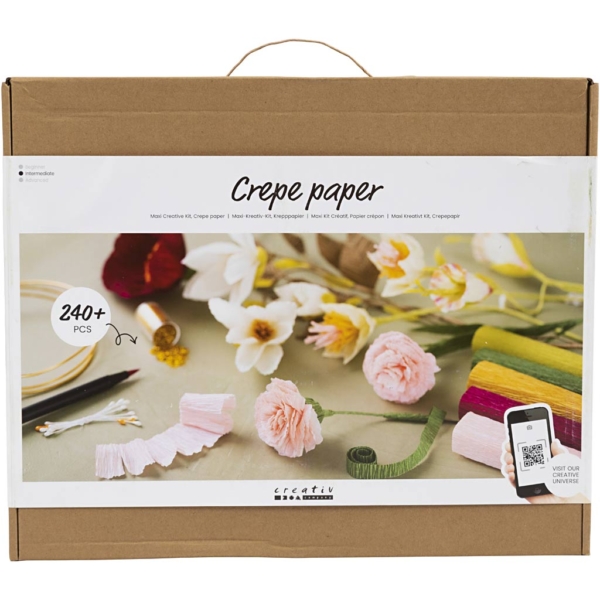Maxi Kreativ Set Krepppapier, Blumen, Kreppanteil: 180%, 105 g, 1 Pck