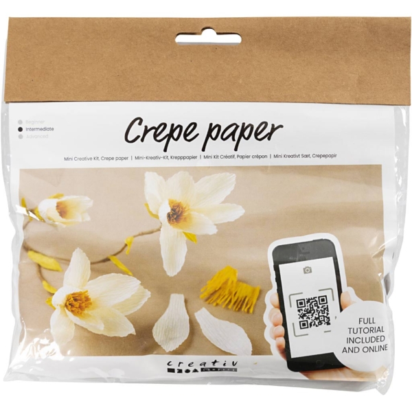 Mini Kreativ Set Krepppapier, Magnolienzweig, Kreppanteil: 180%, 105 g, 1 Pck