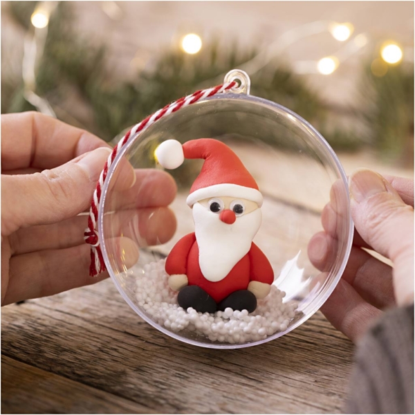 Mini Kreativ Set Modellieren, Weihnachtsmann, Rot/Weiß, 1 Pck – Bild 2