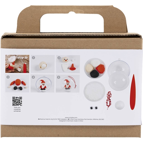 Mini Kreativ Set Modellieren, Weihnachtsmann, Rot/Weiß, 1 Pck – Bild 3