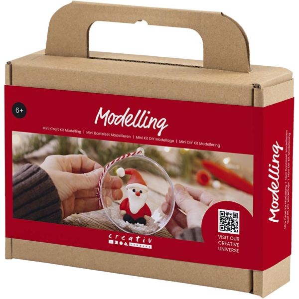 Mini Kreativ Set Modellieren, Weihnachtsmann, Rot/Weiß, 1 Pck – Bild 4