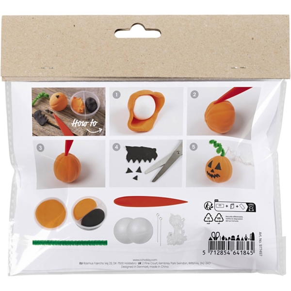 Mini Kreativ Set Modellieren, Kürbis, 1 Pck – Bild 2