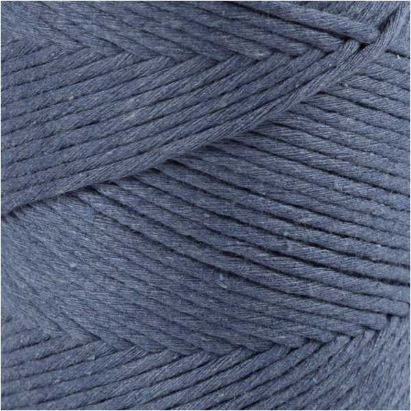 Macramé-Kordel, L 198 m, D 2 mm, Blau, 330 g/ 1 Rolle – Bild 3