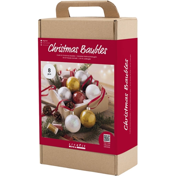 Kreativ Set Weihnachtskugeln, Glitter, 1 Pck – Bild 3