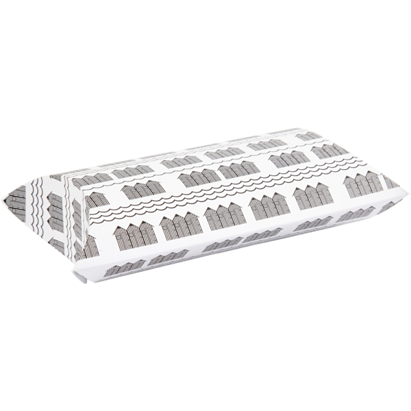 Faltbare Geschenkbox, Badehaus, Größe 18x15x6 cm, 300 g, Schwarz, Weiß, 3 Stk/ 1 Pck – Bild 3