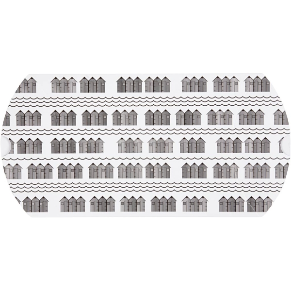 Faltbare Geschenkbox, Badehaus, Größe 18x15x6 cm, 300 g, Schwarz, Weiß, 3 Stk/ 1 Pck – Bild 5