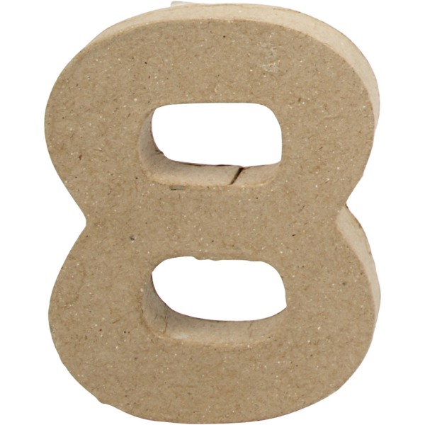 Zahl, 8, H 10 cm, B 7,6 cm, Dicke 1,7 cm, 1 Stk – Bild 3