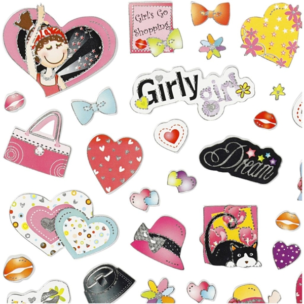 Sticker, Mädchen, 15x16,5 cm, 1 Bl. – Bild 3