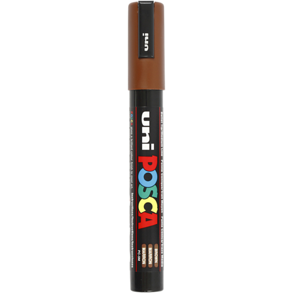 Posca Marker , Nr. PC-5M, Strichstärke 2,5 mm, Braun, 1 Stk