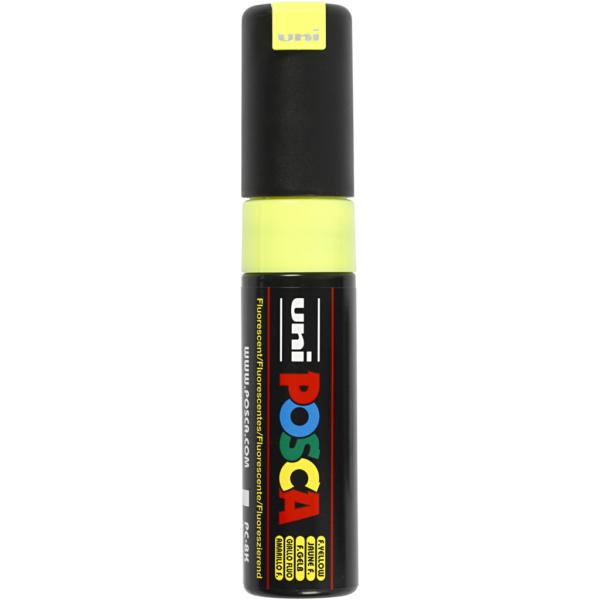 Posca Marker , Nr. PC-8K, Strichstärke 8 mm, Fluo-Gelb, 1 Stk