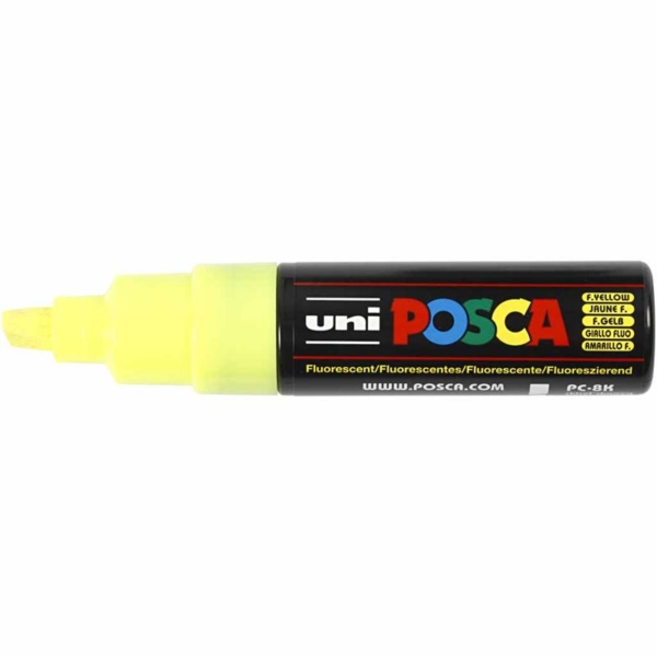 Posca Marker , Nr. PC-8K, Strichstärke 8 mm, Fluo-Gelb, 1 Stk – Bild 3