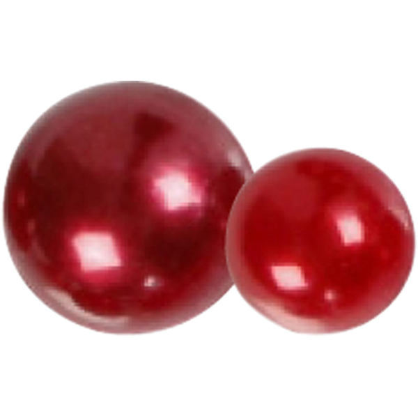 Halbperlen, Größe 2-8 mm, Rot, 140 Stk/ 1 Pck – Bild 2