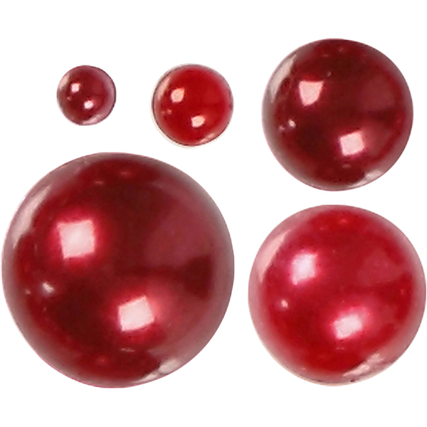Halbperlen, Größe 2-8 mm, Rot, 140 Stk/ 1 Pck – Bild 4