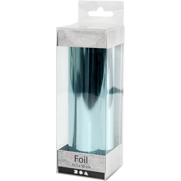 Dekofolie, B 15,5 cm, Dicke 0,02 mm, Hellblau, 50 cm/ 1 Rolle – Bild 2