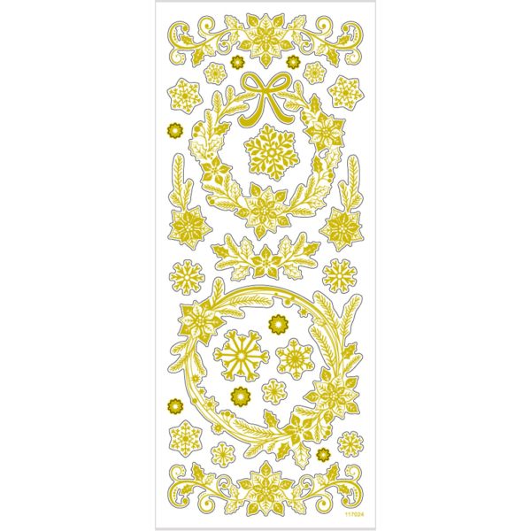 Sticker 'Thank you', Weihnachtssterne, 10x24 cm, Gold, 1 Bl. – Bild 2