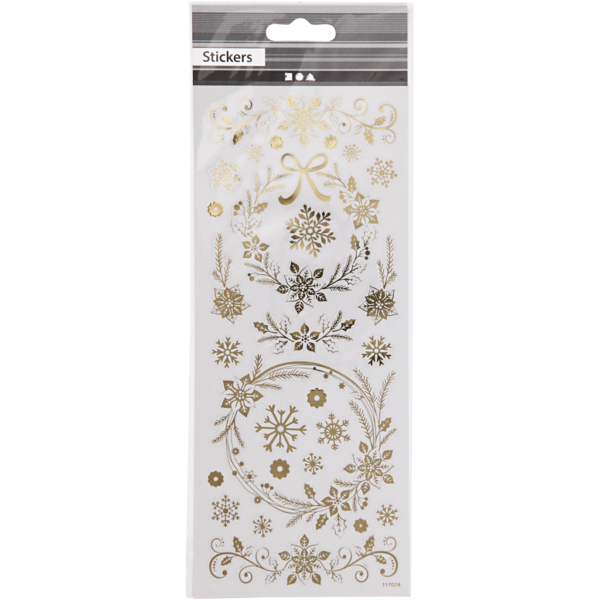 Sticker 'Thank you', Weihnachtssterne, 10x24 cm, Gold, 1 Bl. – Bild 3