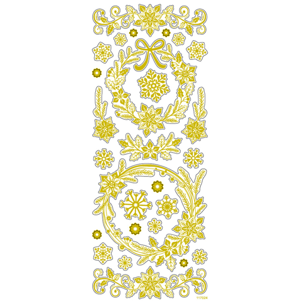 Sticker 'Thank you', Weihnachtssterne, 10x24 cm, Gold, 1 Bl. – Bild 4