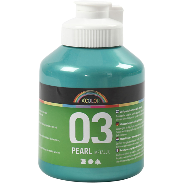 A-Color Acrylfarbe, Metallic, Grün, 500 ml/ 1 Fl.
